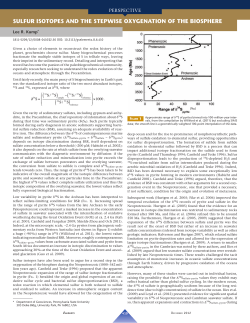 sulfur isotopes and the stepwise oxygenation of the biosphere
