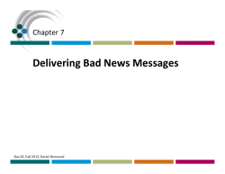 Delivering Bad News Messages