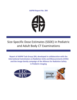 Size-Specific Dose Estimates (SSDE) in Pediatric and Adult