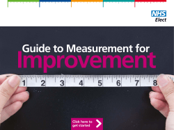 1 Patient flow 2 Measurement 3 Seven steps 4 Chart rules 5 Tools