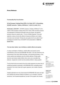 Press Release - ECKART Effect Pigments