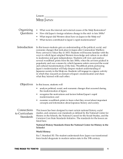 Lesson Meiji japan - Stanford University