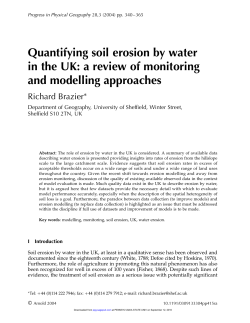 Quantifying soil erosion by water in the UK: a review of