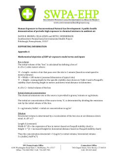 Full Appendices - Southwest Pennsylvania Environmental Health