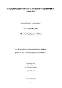 Regulatory requirements of Medical Devices in MENA