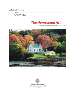 The Homestead Act - New England Real Estate Academy