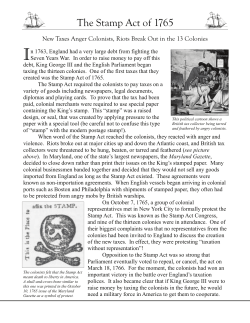 The Stamp Act of 1765