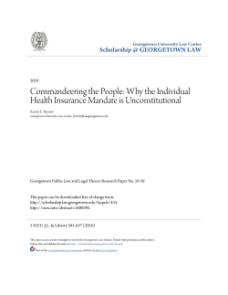 Commandeering the People - Scholarship @ GEORGETOWN LAW