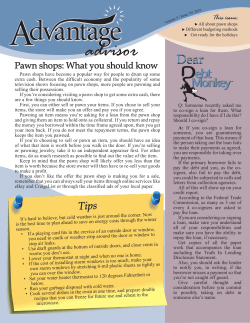 Pawn shops: What you should know - Advantage Credit Counseling