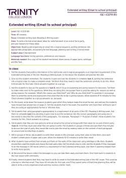 (Email to school principal).