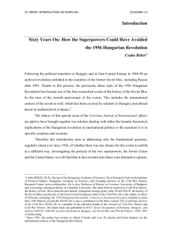 Introduction Sixty Years On: How the Superpowers Could Have