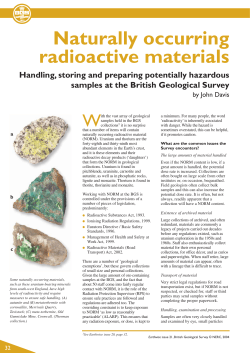 Naturally occurring radioactive materials