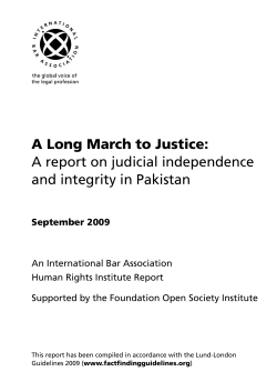 A Long March to Justice: A report on judicial