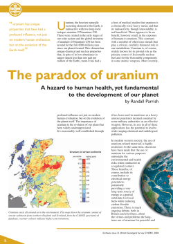 The paradox of uranium - British Geological Survey