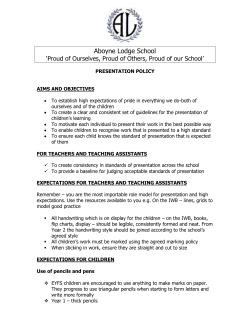 Presentation Policy - Aboyne Lodge School