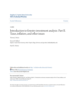 Introduction to forestry investment analysis: Part II. Taxes, inflation