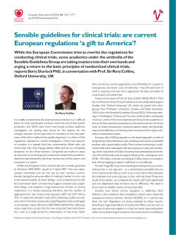 Sensible guidelines for clinical trials: are current