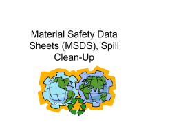 (MSDS), Spill Clean-Up - Hospice of Rutherford County