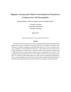 Migration, Bureaucratic Reform and Institutional Persistence