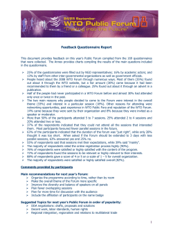 1 Feedback Questionnaire Report