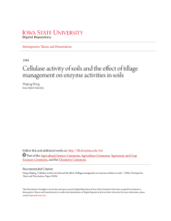 Cellulase activity of soils and the effect of tillage management on
