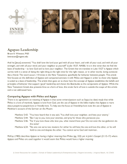Agapao Leadership - Regent University