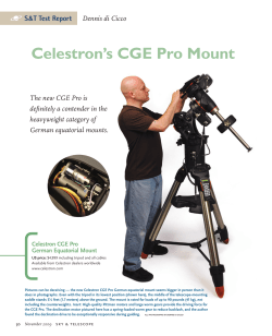 Celestron`s CGE Pro Mount