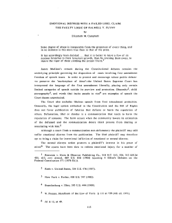 EMOTIONAL DISTRESS WITH A FAILED LIBEL CLAIM: THE