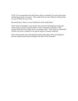 CCDC 24 is accompanied with model forms which are intended to