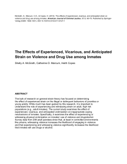 The Effects of Experienced, Vicarious, and Anticipated Strain on