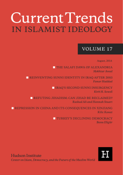 CurrENt trENdS IN ISlAMISt IdEologY
