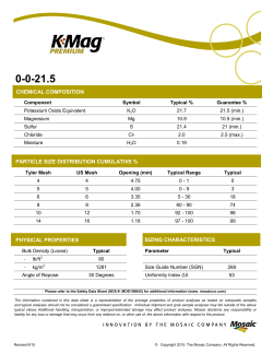 Data Sheet - The Mosaic Company