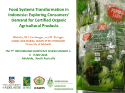 Food Systems Transformation in Indonesia: Exploring Consumers