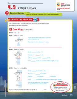4.5 2-Digit Divisors