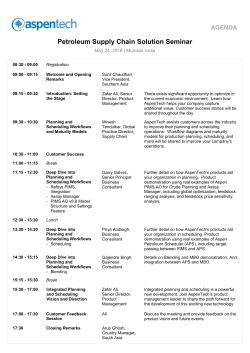Petroleum Supply Chain Solution Seminar