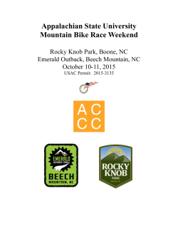 Appalachian State University Mountain Bike Race