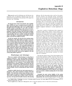 Explosives Detection: Dogs