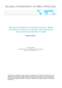 The Development of International Drug Control