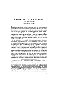 Ideology And Political/Economic Institutions