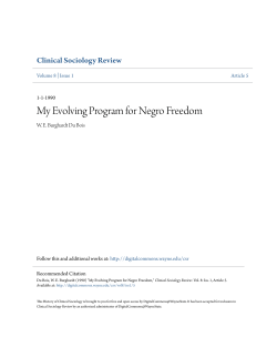 My Evolving Program for Negro Freedom