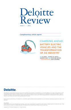 charging ahead - Deloitte University Press