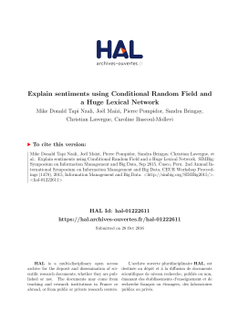 Explain sentiments using Conditional Random Field and a