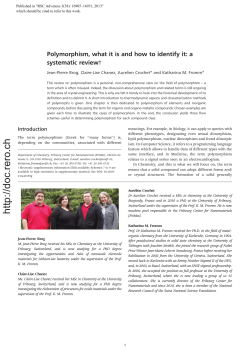 Polymorphism, what it is and how to identify it: a systematic review