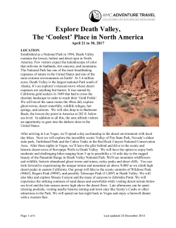 Explore Death Valley, The `Coolest` - People`s Liberation Front of NE