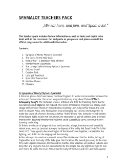 SPAMALOT TEACHERS PACK10 - English Theatre Frankfurt