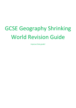 GCSE Geography Shrinking World Revision Guide