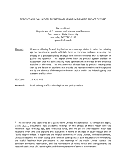 EVIDENCE AND EVALUATION: THE NATIONAL MINIMUM