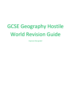 GCSE Geography Hostile World Revision Guide