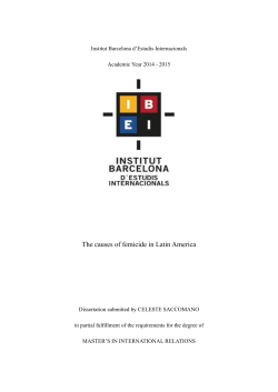 Her Final 21 - Institut Barcelona d`Estudis Internacionals (IBEI)