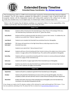 Extended Essay - Commack Schools